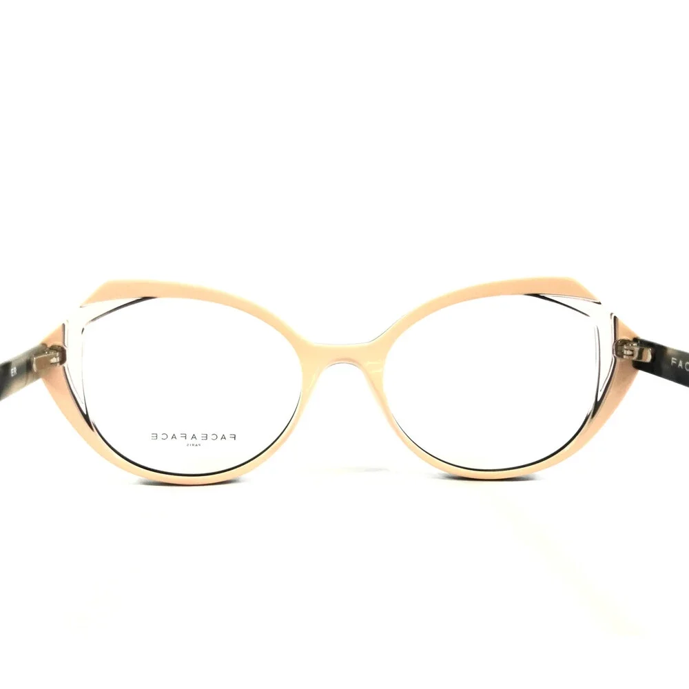Face A Face Eyeglasses Frames KALEDO 1 COL 6091 ER Black on Soft Pink 49-17-142